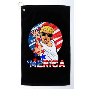 Trump Salt Merica Make USA Great Again USA Flag Platinum Collection Golf Towel