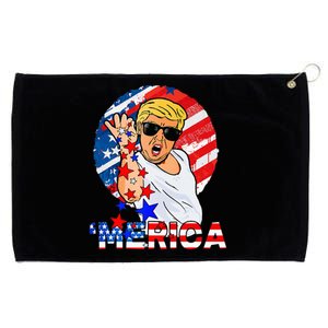 Trump Salt Merica Make USA Great Again USA Flag Grommeted Golf Towel