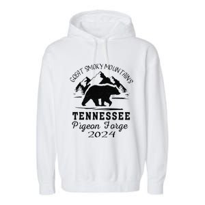 Tennessee Smoky Mountains Family Vacation 2024 Pigeon Forge Garment-Dyed Fleece Hoodie