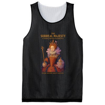 The Surreal Majesty A Vision Of Queen Elizabeth Mesh Reversible Basketball Jersey Tank