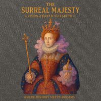 The Surreal Majesty A Vision Of Queen Elizabeth Cotton Canvas Backpack