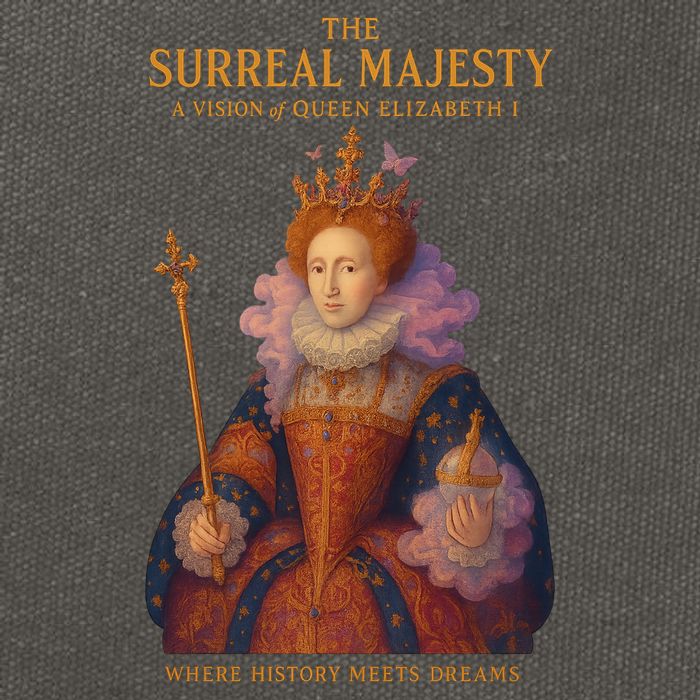 The Surreal Majesty A Vision Of Queen Elizabeth Cotton Canvas Backpack