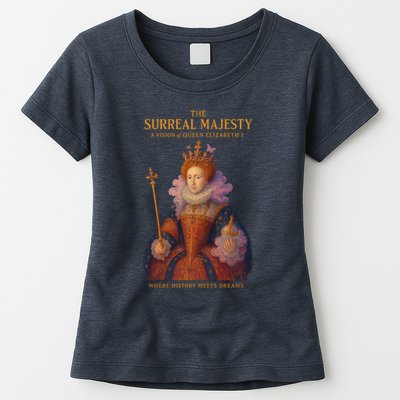 The Surreal Majesty A Vision Of Queen Elizabeth Womens T-Shirt