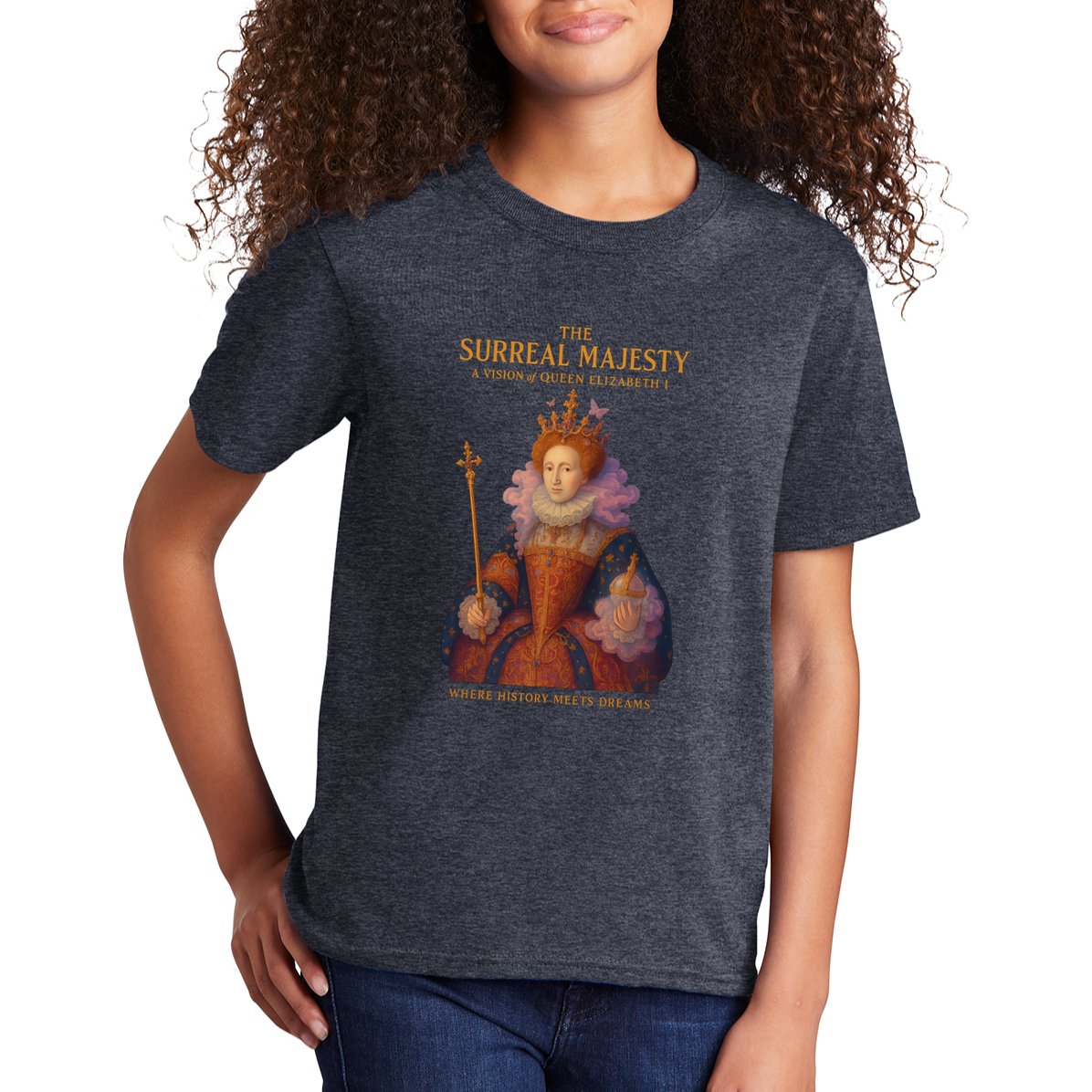 The Surreal Majesty A Vision Of Queen Elizabeth Kids T-Shirt