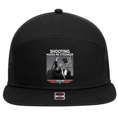 Trump Shooting Makes Me Stronger Shooting 7 Panel Mesh Trucker Snapback Hat