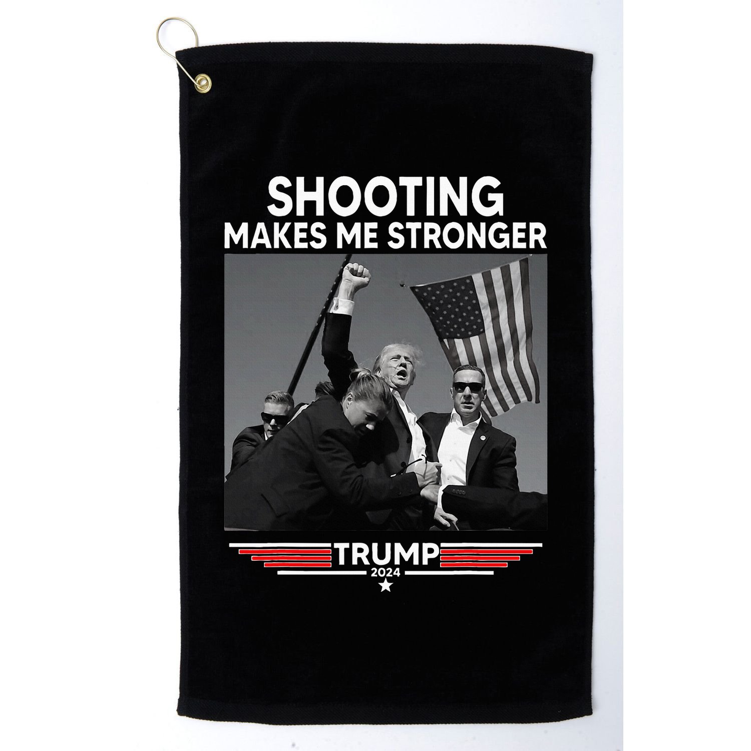 Trump Shooting Makes Me Stronger Shooting Golf Towel