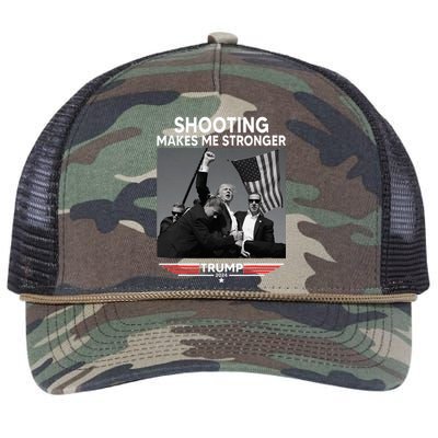 Trump Shooting Makes Me Stronger Shooting Retro Rope Trucker Hat Cap