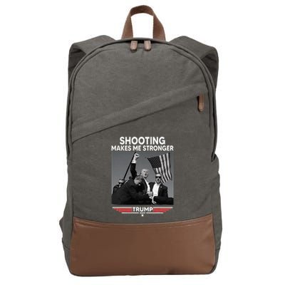 Trump Shooting Makes Me Stronger Shooting Cotton Canvas Backpack