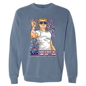 Trump Salt Merica Make Usa Great Again Usa Flag Gift Garment-Dyed Sweatshirt