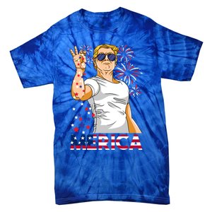 Trump Salt Merica Make Usa Great Again Usa Flag Gift Tie-Dye T-Shirt