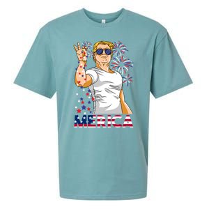 Trump Salt Merica Make Usa Great Again Usa Flag Gift Sueded Cloud Jersey T-Shirt