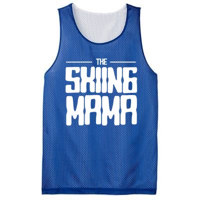 The Skiing Mama Skier Mom Ski Mother Gift Mesh Reversible Basketball Jersey Tank