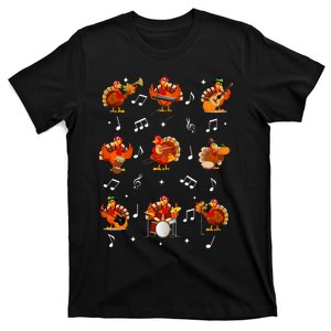 Turkey Squad Music Note Music Teacher Thanksgiving T-Shirt