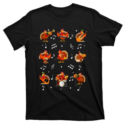 Turkey Squad Music Note Music Teacher Thanksgiving T-Shirt