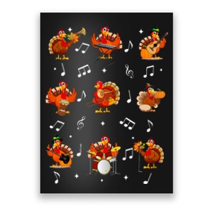 Turkey Squad Music Note Music Teacher Thanksgiving Poster