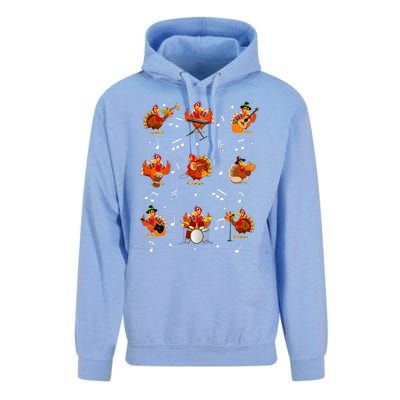 Turkey Squad Music Note Music Teacher Thanksgiving Unisex Surf Hoodie