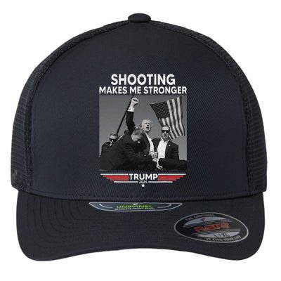 Trump Shooting Makes Me Stronger Bold 2024 Design Flexfit Unipanel Trucker Cap