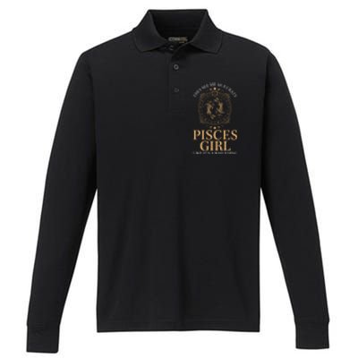 They See Me As A Crazy Pisces Zodiac Cute Gift Performance Long Sleeve Polo