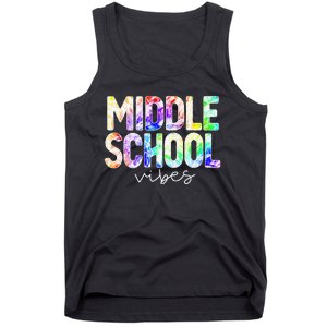 Teacher Student Middle School Vibes First Day of School Tank Top