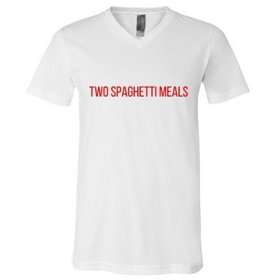 Two Spaghetti Meals V-Neck T-Shirt