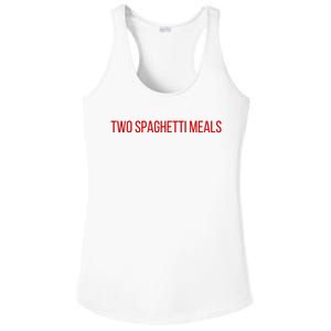 Two Spaghetti Meals Ladies PosiCharge Competitor Racerback Tank