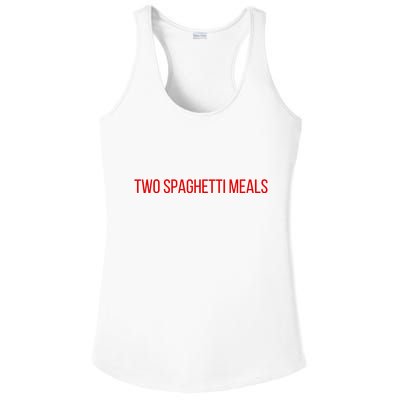 Two Spaghetti Meals Ladies PosiCharge Competitor Racerback Tank