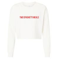 Two Spaghetti Meals Cropped Pullover Crew