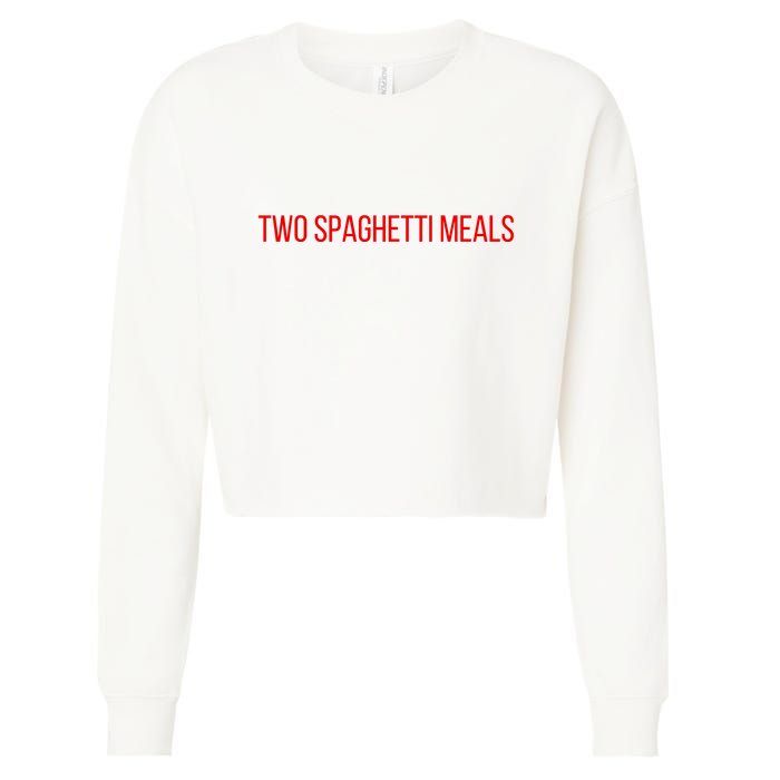 Two Spaghetti Meals Cropped Pullover Crew