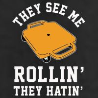 They See Me Rollin They Hatin 90s Scooter Funny Garment-Dyed Heavyweight T-Shirt