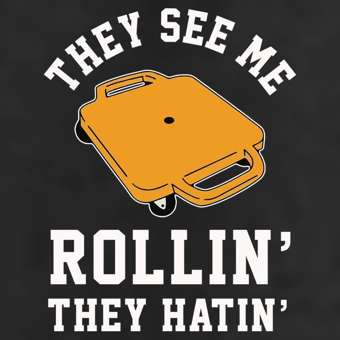 They See Me Rollin They Hatin 90s Scooter Funny Garment-Dyed Heavyweight T-Shirt