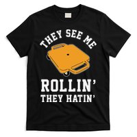 They See Me Rollin They Hatin 90s Scooter Funny T-Shirt