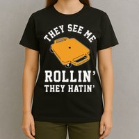 They See Me Rollin They Hatin 90s Scooter Funny T-Shirt
