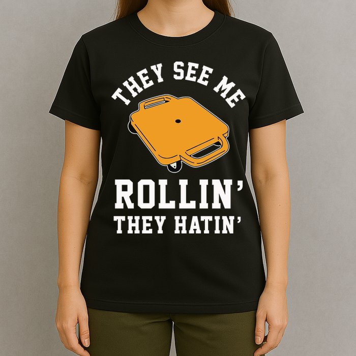 They See Me Rollin They Hatin 90s Scooter Funny T-Shirt