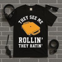 They See Me Rollin They Hatin 90s Scooter Funny T-Shirt