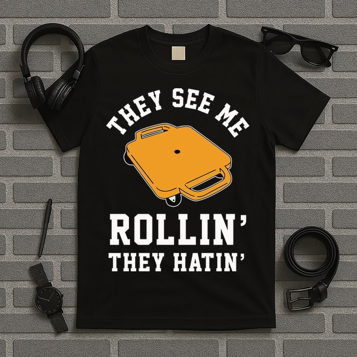 They See Me Rollin They Hatin 90s Scooter Funny T-Shirt
