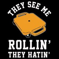They See Me Rollin They Hatin 90s Scooter Funny T-Shirt