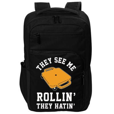 They See Me Rollin They Hatin 90s Scooter Funny Impact Tech Backpack