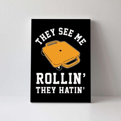 They See Me Rollin They Hatin 90s Scooter Funny Canvas