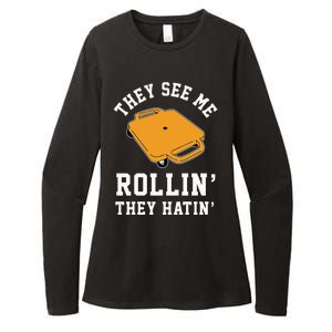 They See Me Rollin They Hatin 90s Scooter Funny Womens CVC Long Sleeve Shirt