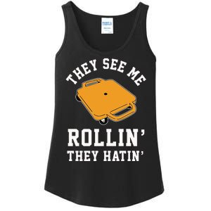 They See Me Rollin They Hatin 90s Scooter Funny Ladies Essential Tank