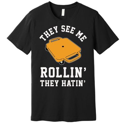 They See Me Rollin They Hatin 90s Scooter Funny Premium T-Shirt