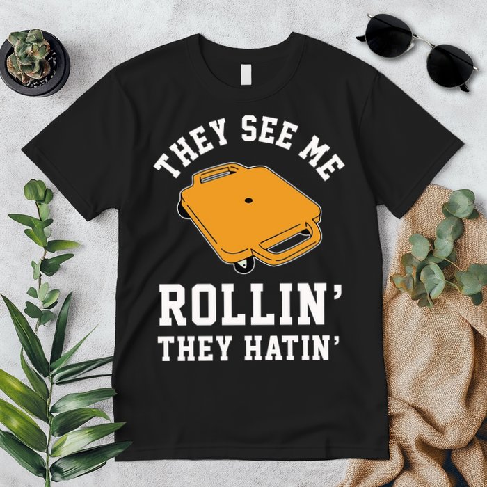 They See Me Rollin They Hatin 90s Scooter Funny Premium T-Shirt