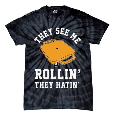 They See Me Rollin They Hatin 90s Scooter Funny Tie-Dye T-Shirt