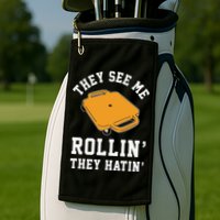 They See Me Rollin They Hatin 90s Scooter Funny Golf Towel
