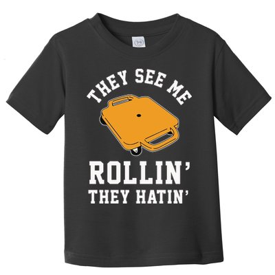 They See Me Rollin They Hatin 90s Scooter Funny Toddler T-Shirt