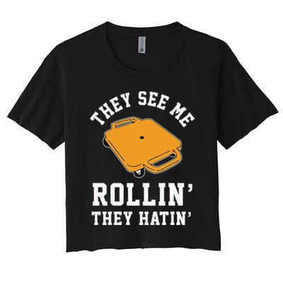 They See Me Rollin They Hatin 90s Scooter Funny Crop Top
