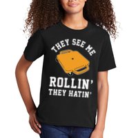 They See Me Rollin They Hatin 90s Scooter Funny Kids T-Shirt