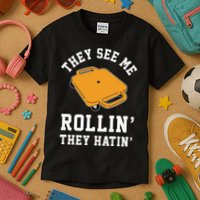 They See Me Rollin They Hatin 90s Scooter Funny Kids T-Shirt