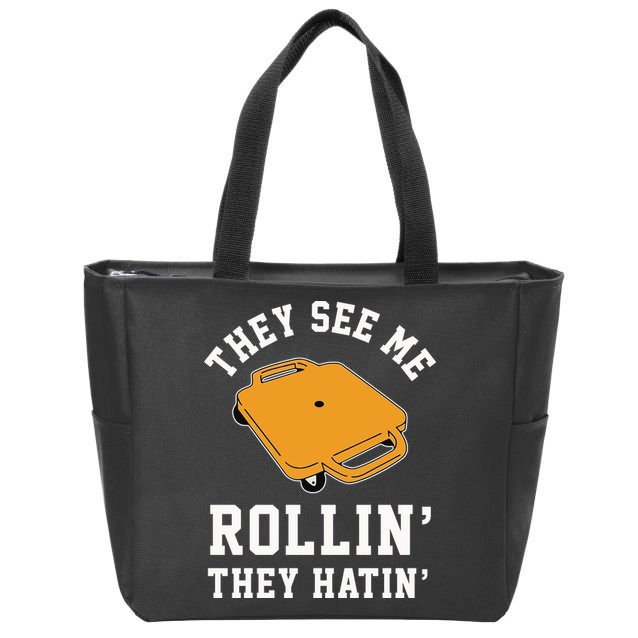 They See Me Rollin They Hatin 90s Scooter Funny Zip Tote Bag