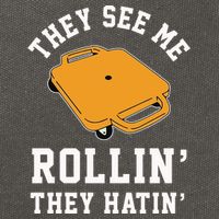 They See Me Rollin They Hatin 90s Scooter Funny Cotton Canvas Backpack